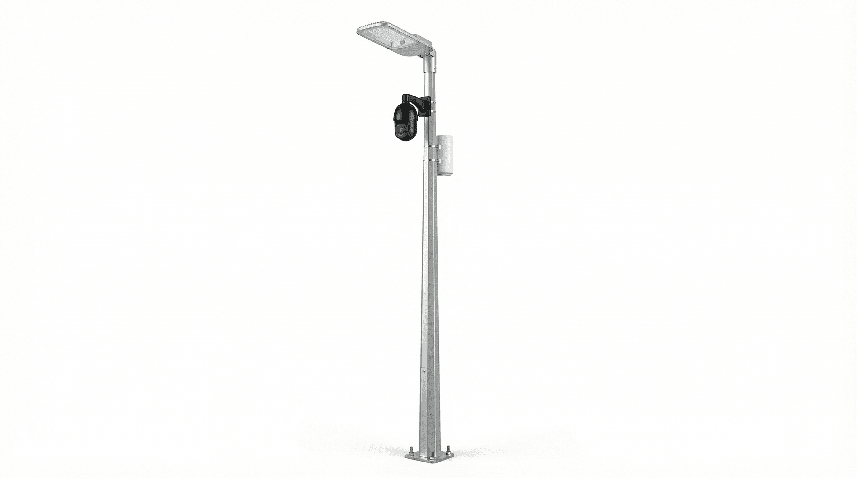 8m 도시 도로 3-in-1 기본 스마트 가로등 - LED + AI 카메라 + WiFi