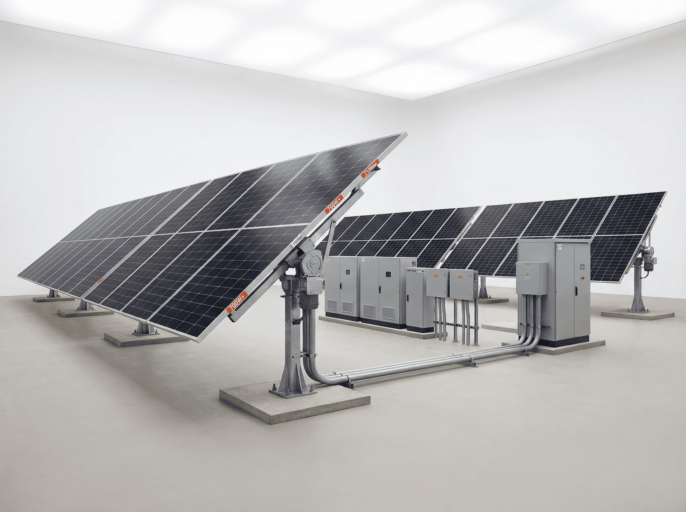 500kW 지상 설치 TOPCon 이중 축 태양광 PV 시스템 - 최대 수익 추적